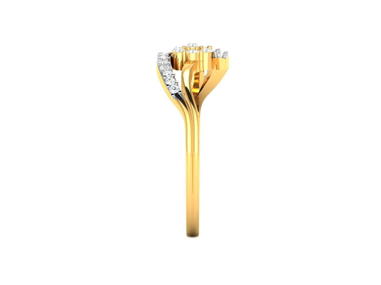 Women Diamond Ring 3dm render details 3D print model_3