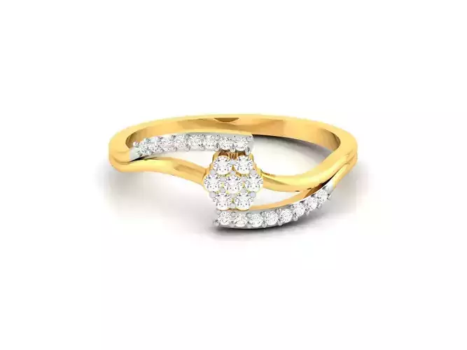 Women Diamond Ring 3dm render details