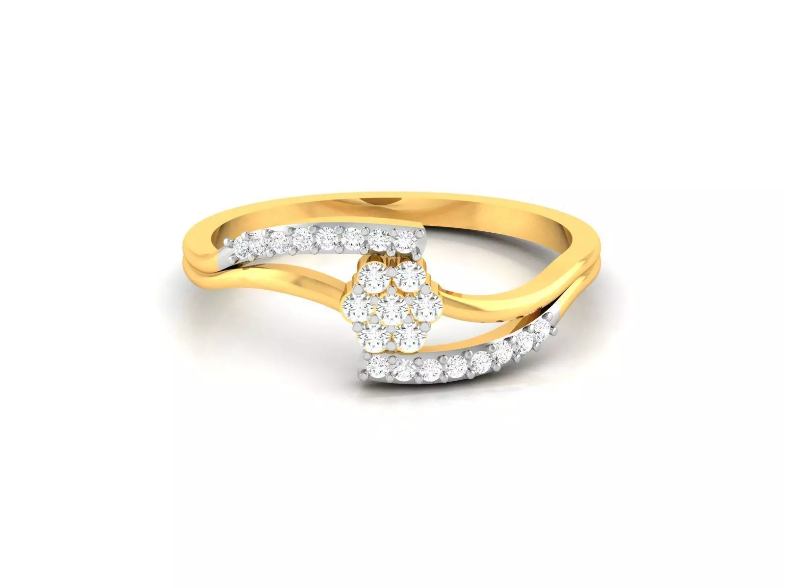Women Diamond Ring 3dm render details 3D print model_0