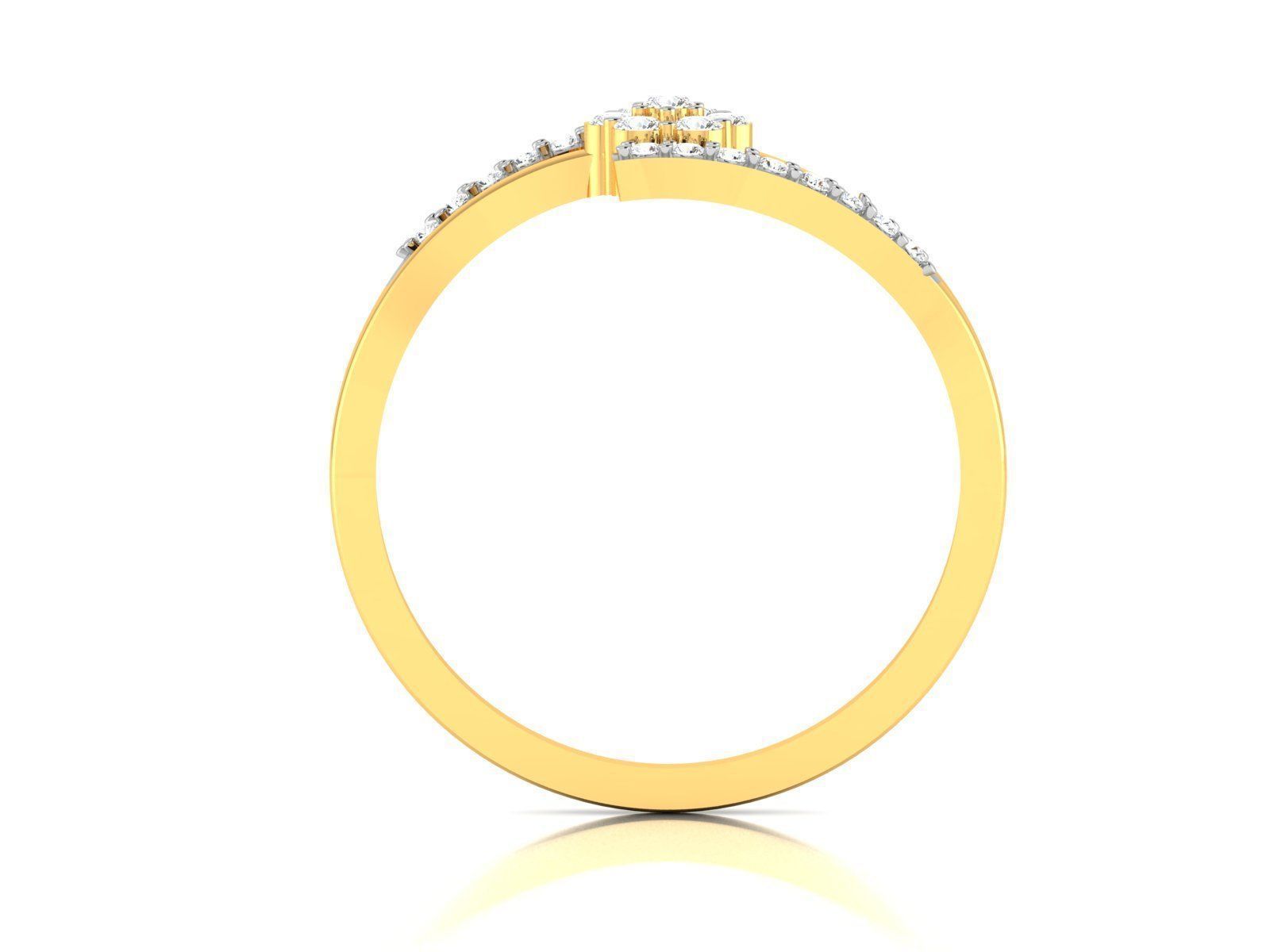 Women Diamond Ring 3dm render details 3D print model_1