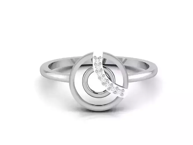 Women Diamond Ring 3dm render details