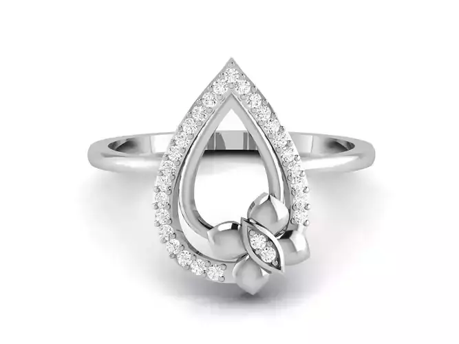 Women Diamond Ring 3dm render details