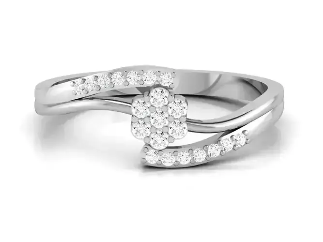 Women Diamond Ring 3dm render details
