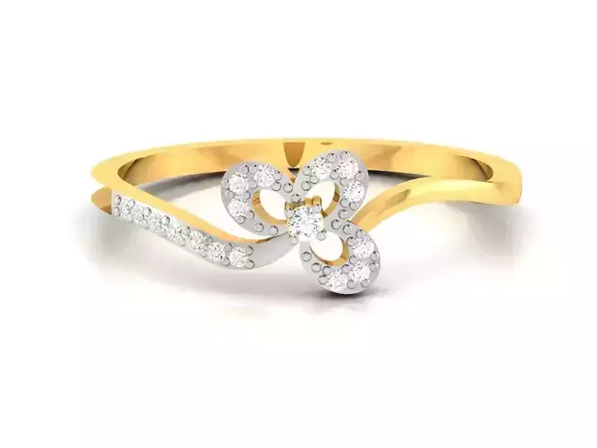 Women Diamond Ring 3dm render details