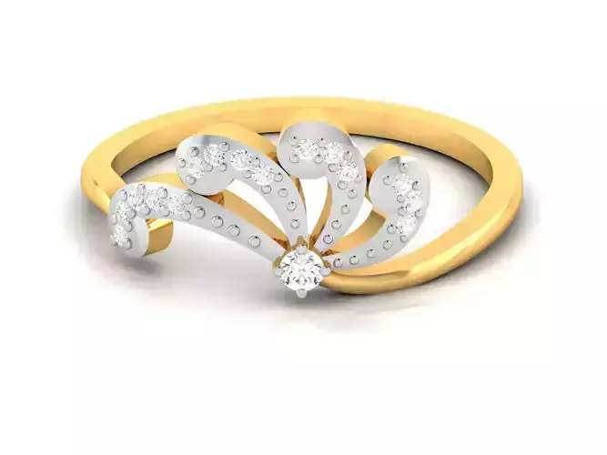 Women Diamond Ring 3dm render details