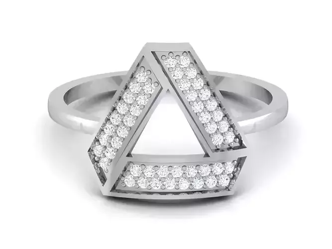 Women Diamond Ring 3dm render details