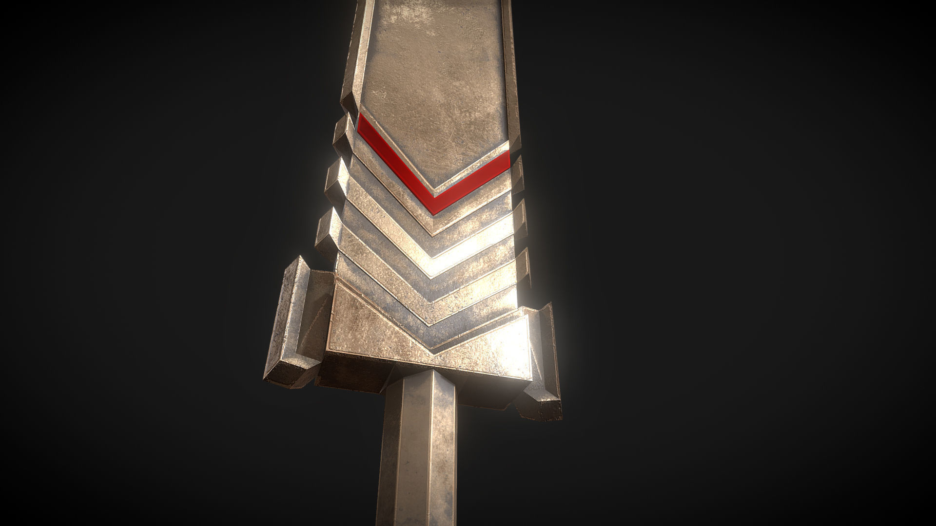 Bronze Dwarf Sword Low-poly 3D model_3