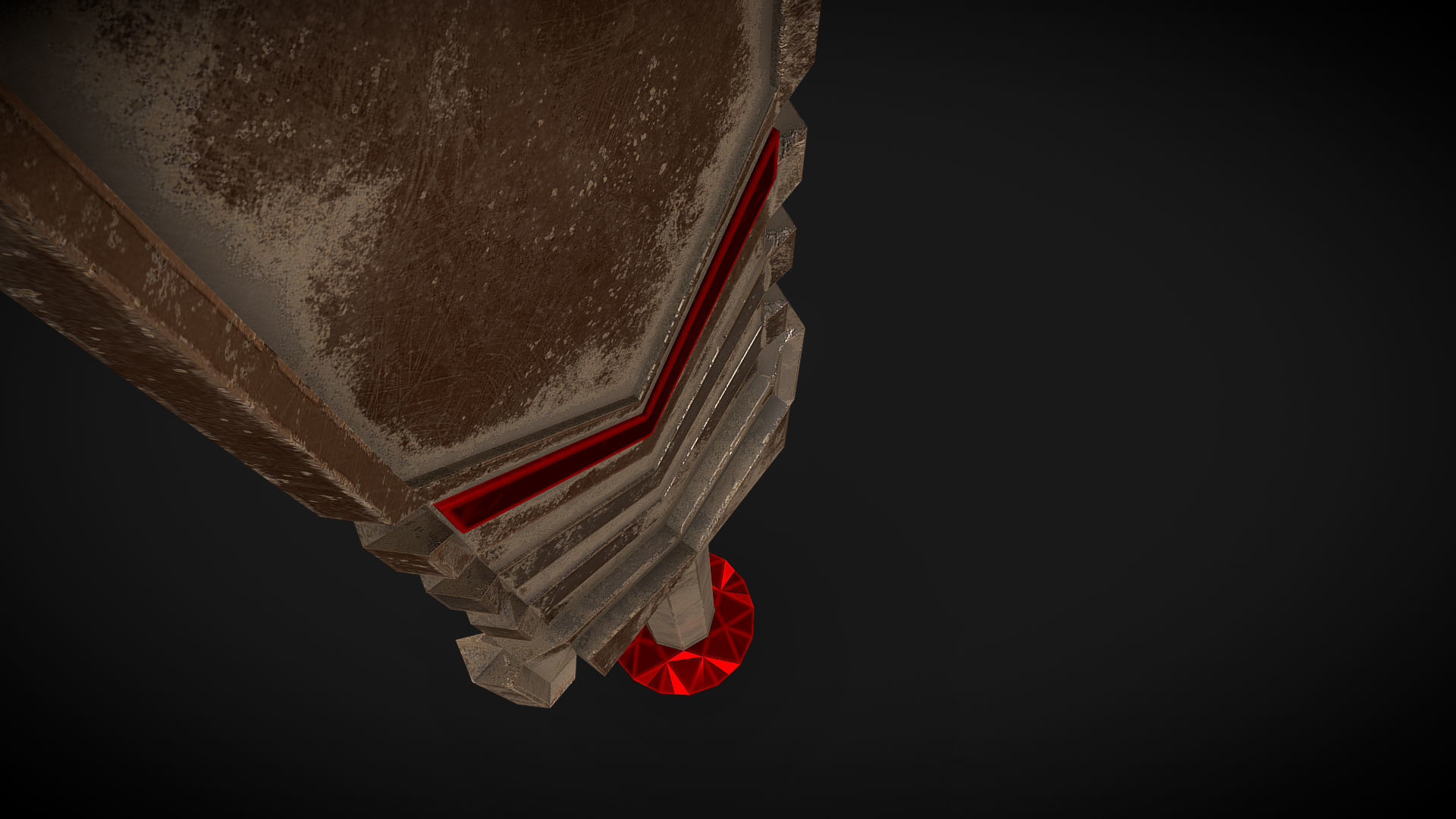 Bronze Dwarf Sword Low-poly 3D model_7