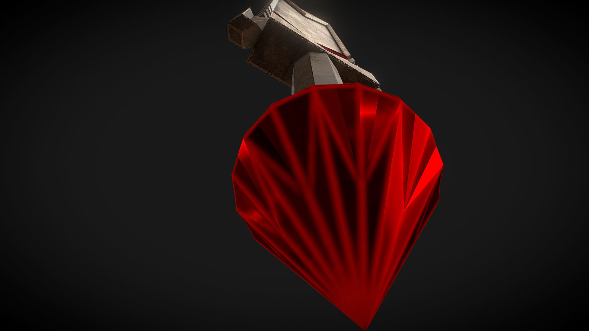 Bronze Dwarf Sword Low-poly 3D model_4