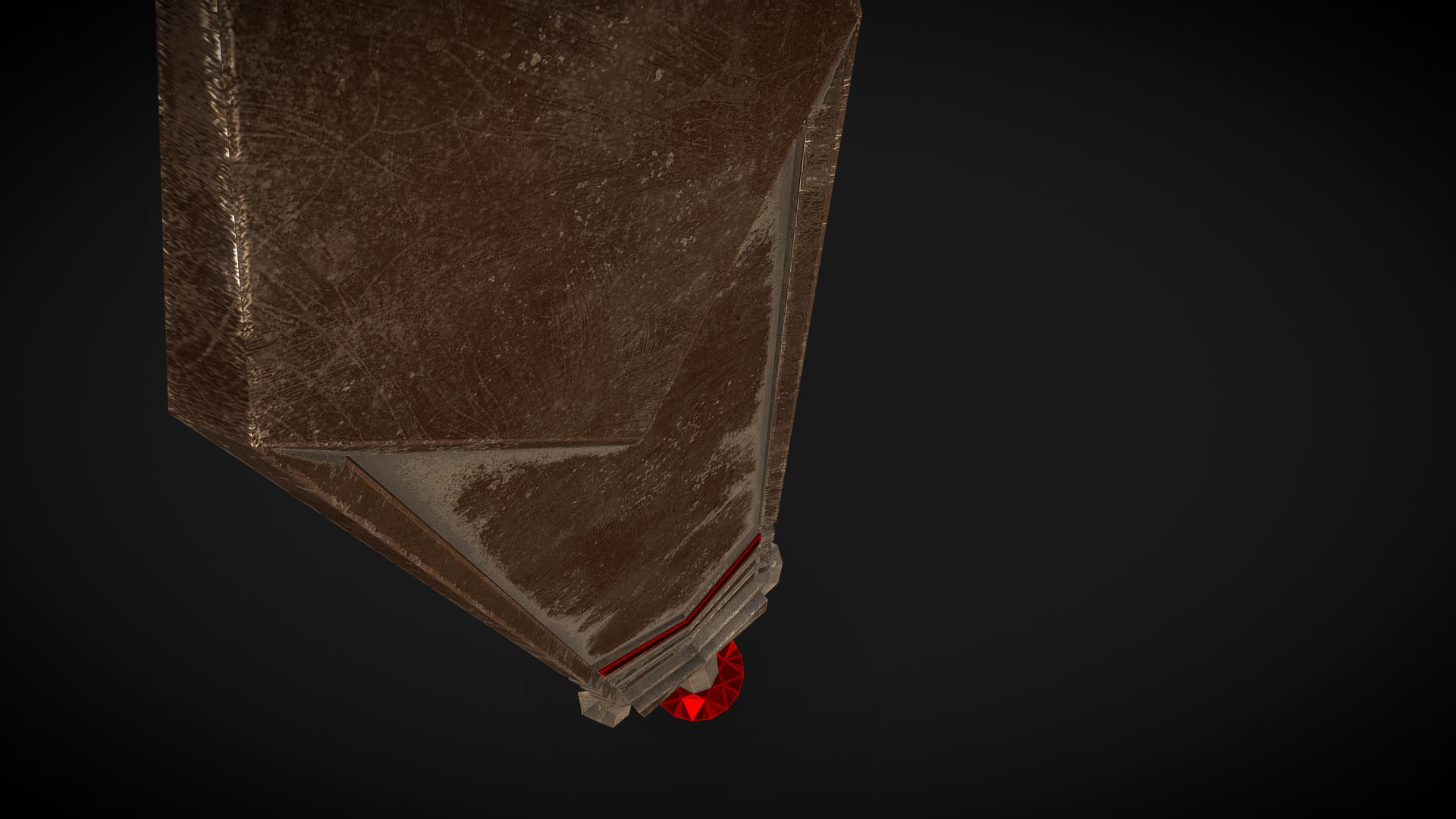 Bronze Dwarf Sword Low-poly 3D model_6