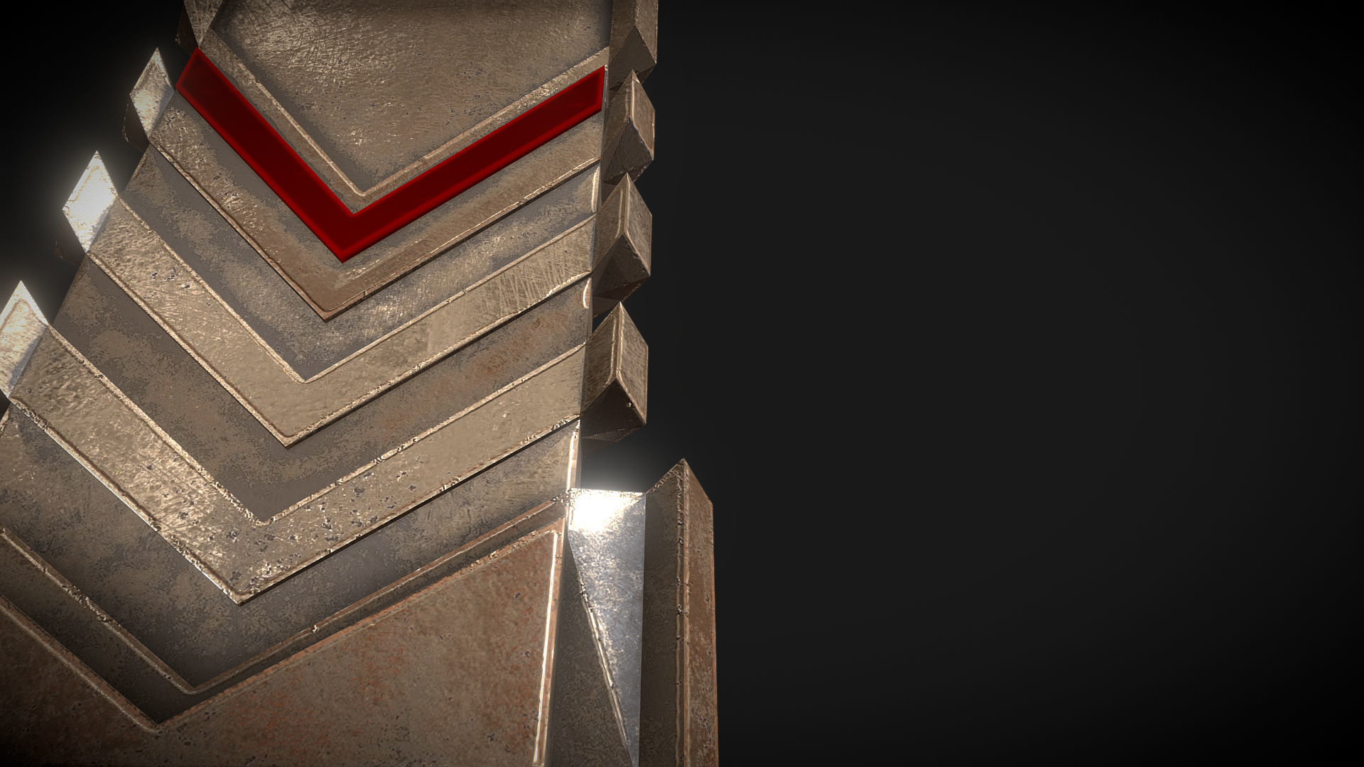 Bronze Dwarf Sword Low-poly 3D model_5