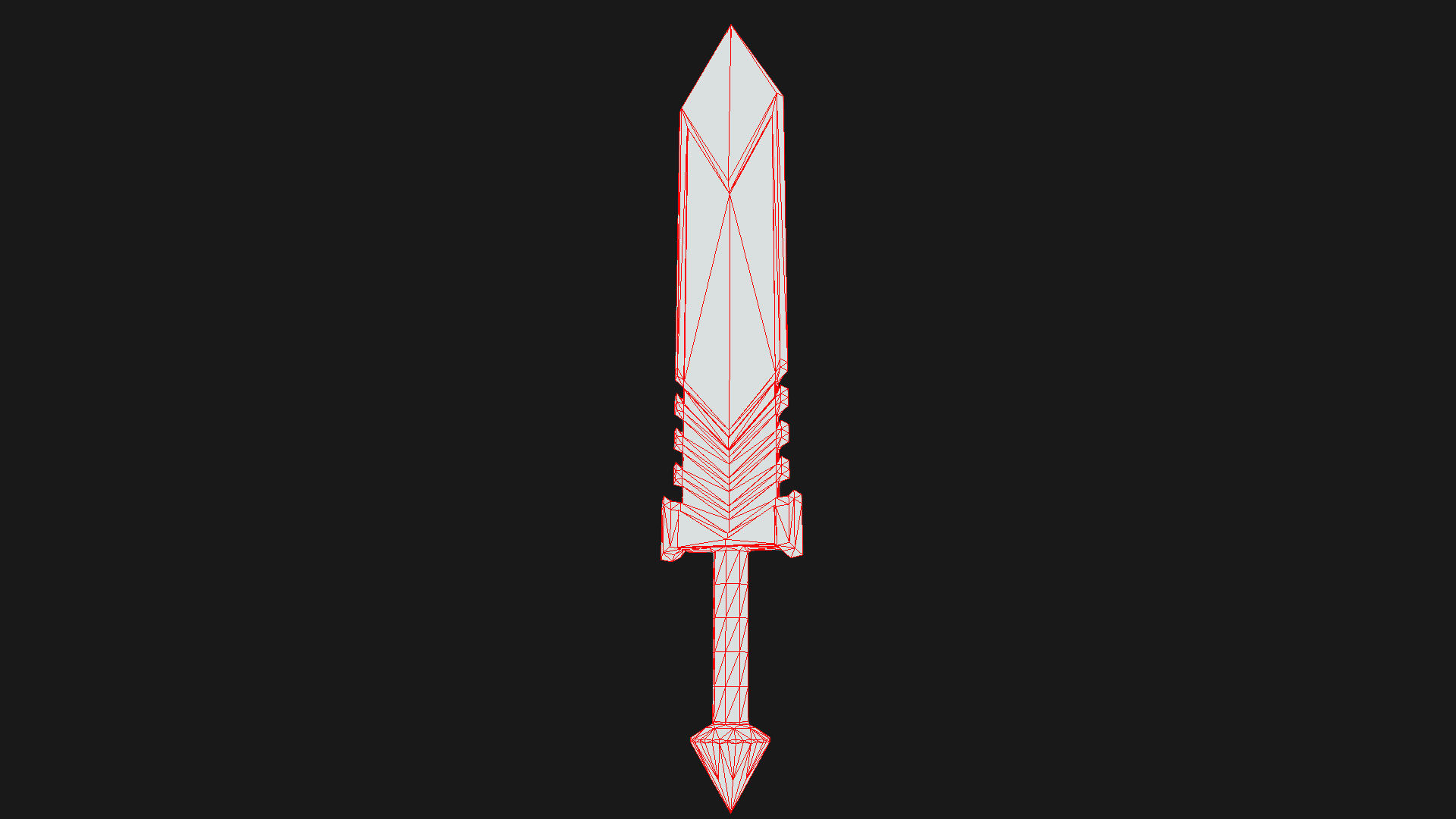 Bronze Dwarf Sword Low-poly 3D model_9