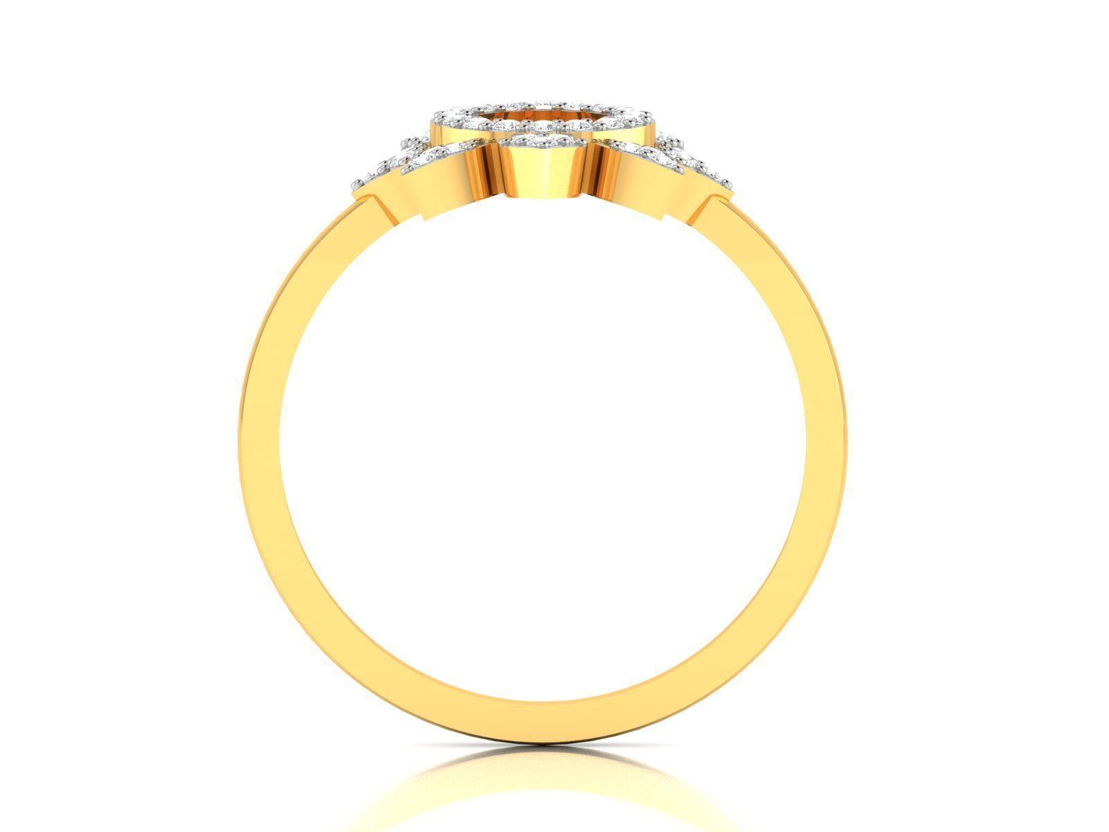 Women Diamond Ring 3dm render details 3D print model_10