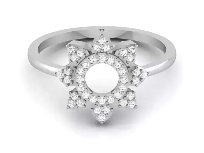 Women Diamond Ring 3dm render details
