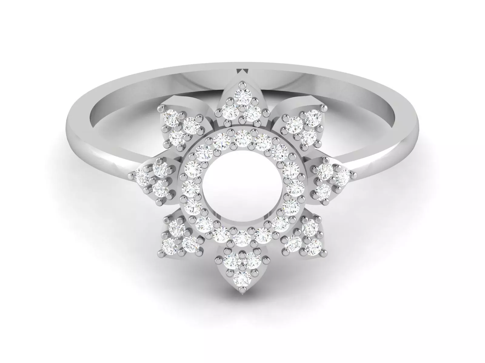 Women Diamond Ring 3dm render details 3D print model_0