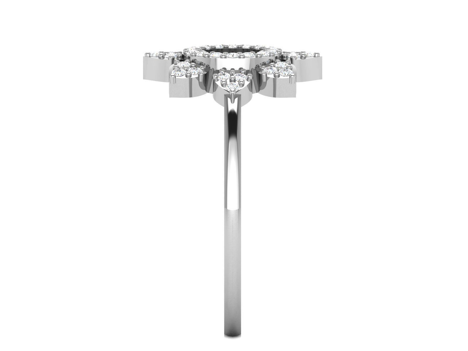 Women Diamond Ring 3dm render details 3D print model_8