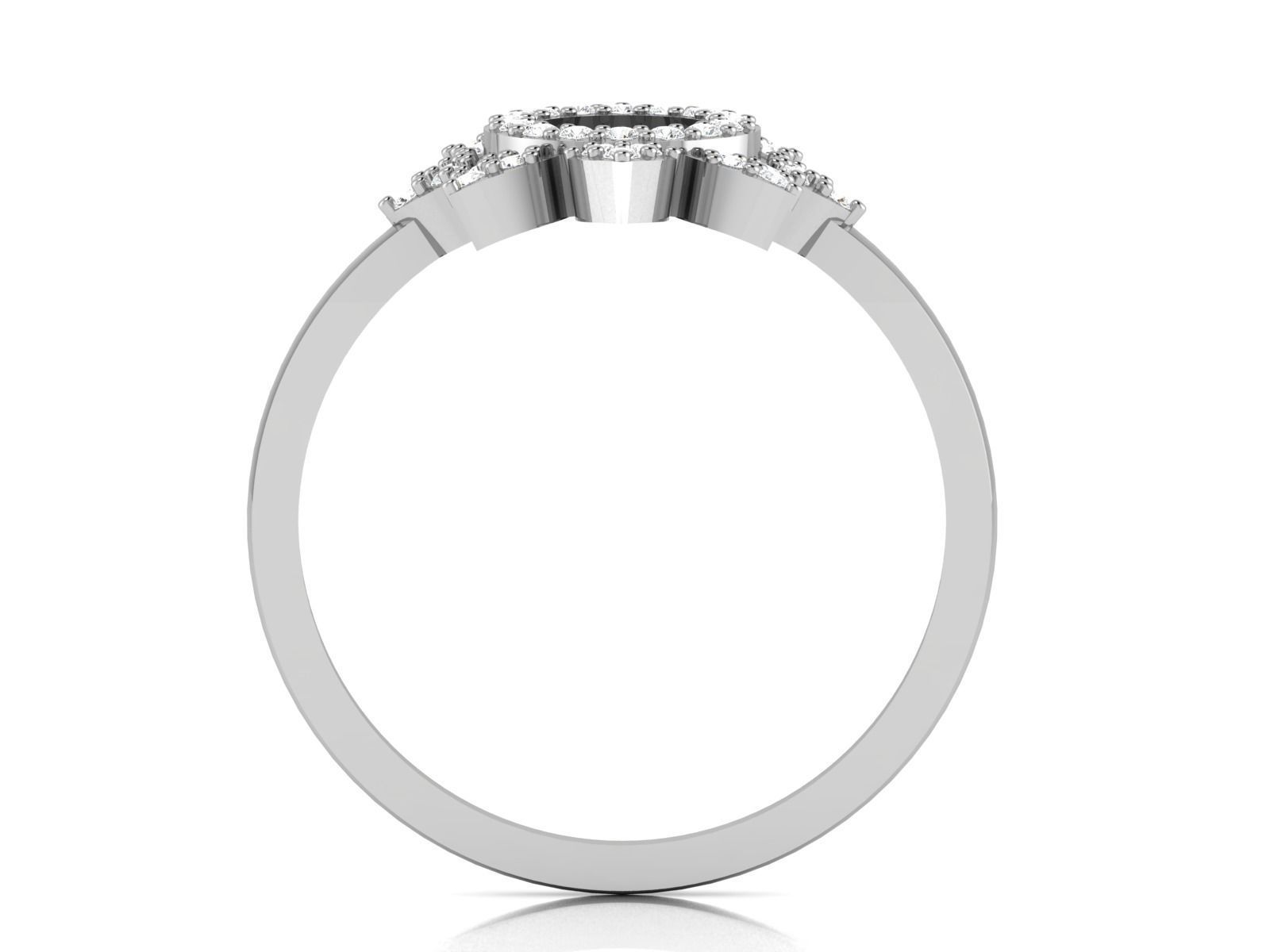 Women Diamond Ring 3dm render details 3D print model_6