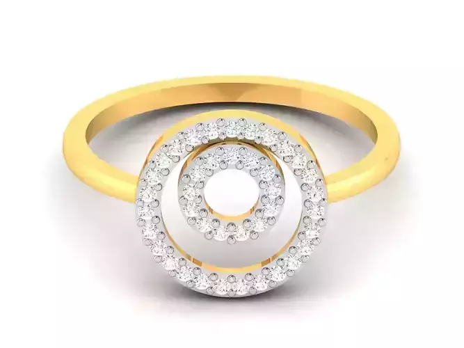 Women Diamond Ring 3dm render details