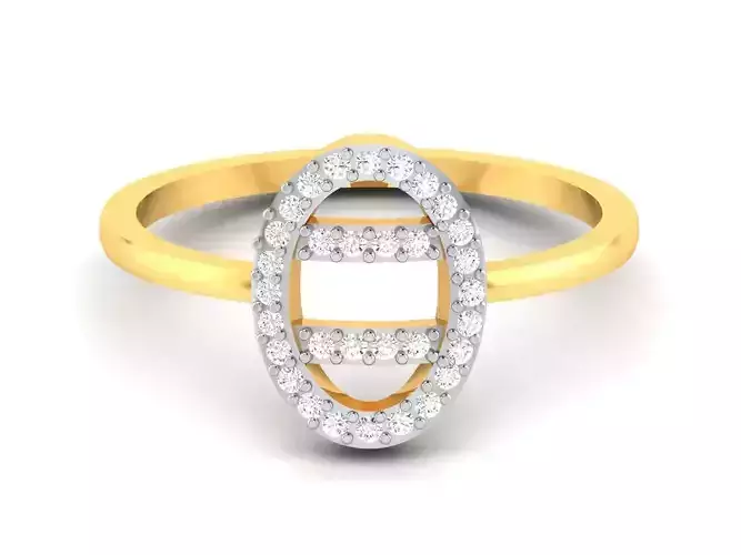 Women Diamond Ring 3dm render details