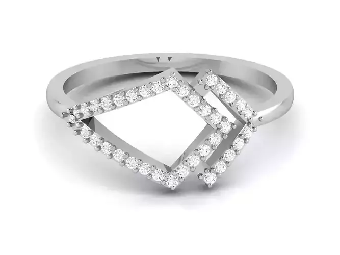 Women Diamond Ring 3dm render details