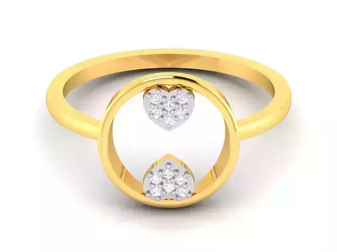 Women Diamond Ring 3dm render details
