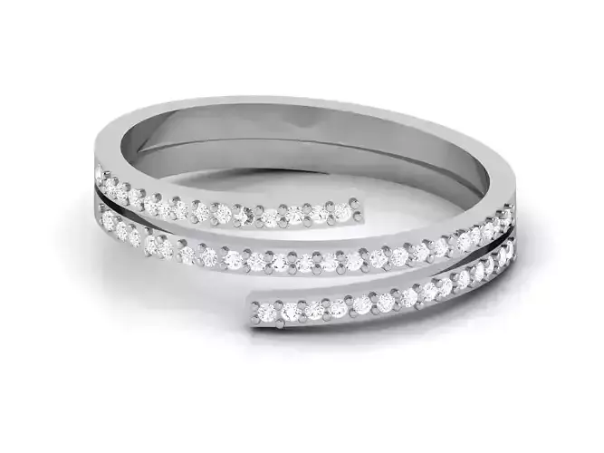 Women Diamond Ring 3dm render details