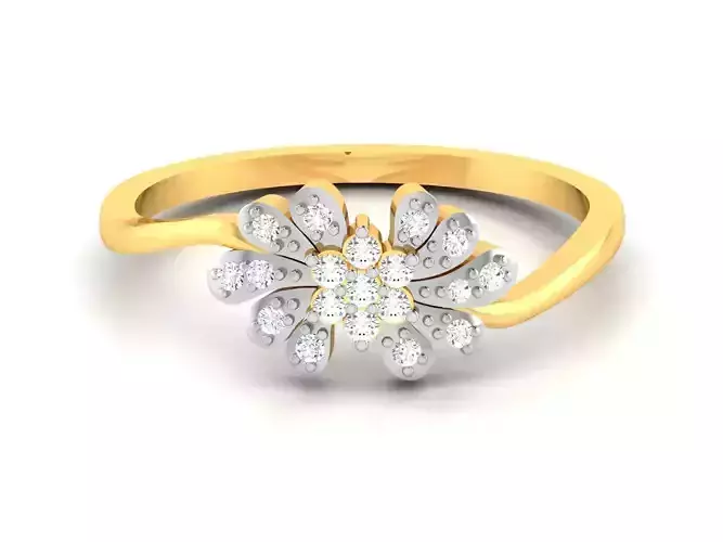 Women Diamond Ring 3dm render details