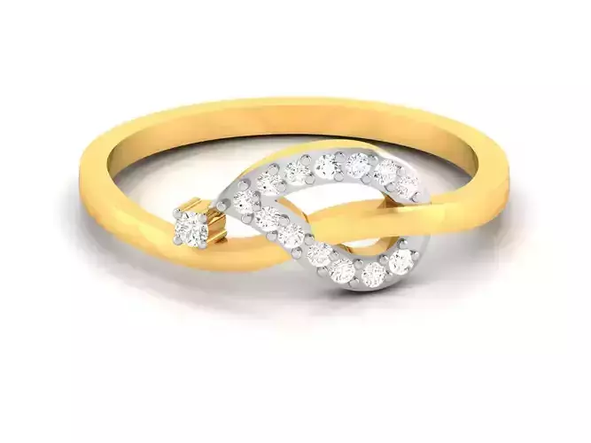 Women Diamond Ring 3dm render details