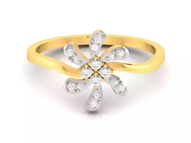 Women Diamond Ring 3dm render details
