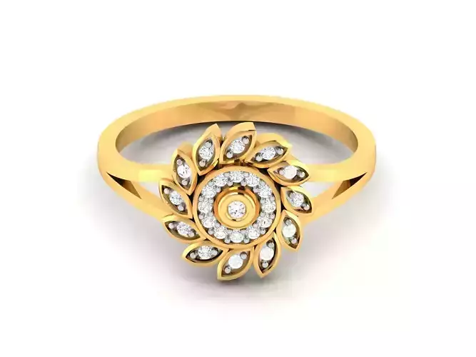 Women Diamond Ring 3dm render details