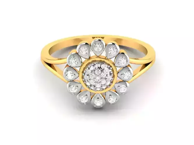 Women Diamond Ring 3dm render details