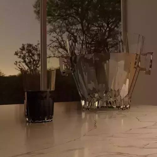 Glass with Wine Cooler