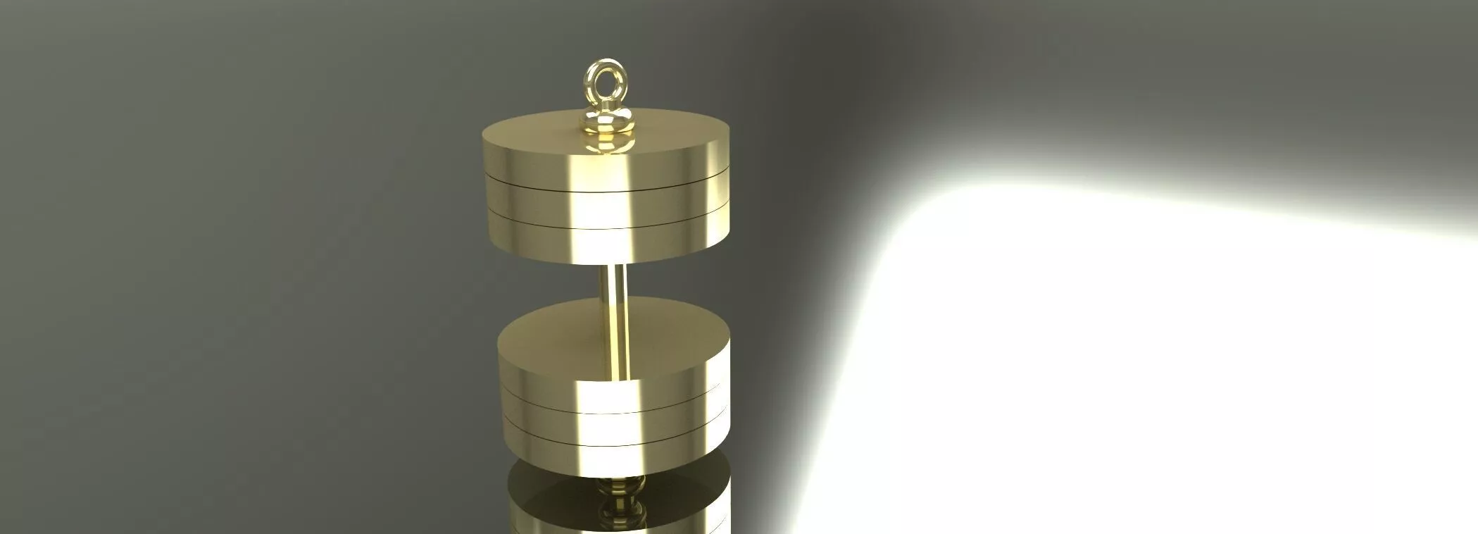 Dumbell Pendant Gold Silver Platinum Luxury Jewelry Necklace 3D print model