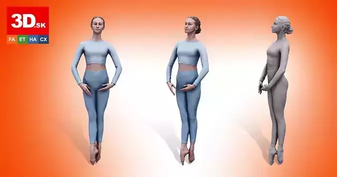 Cleaned 3D scan Anastasia Sports Ballet 18
