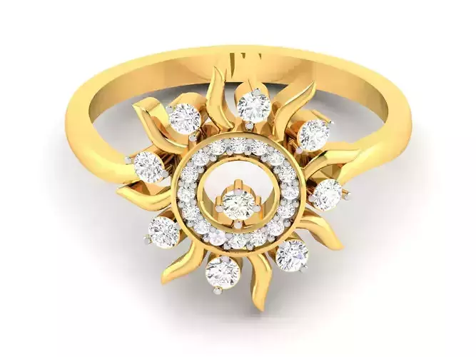Women Diamond Ring 3dm render details