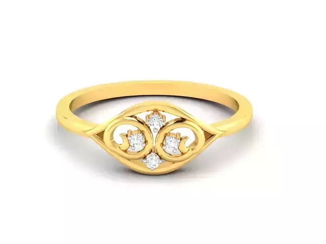 Women Diamond Ring 3dm render details