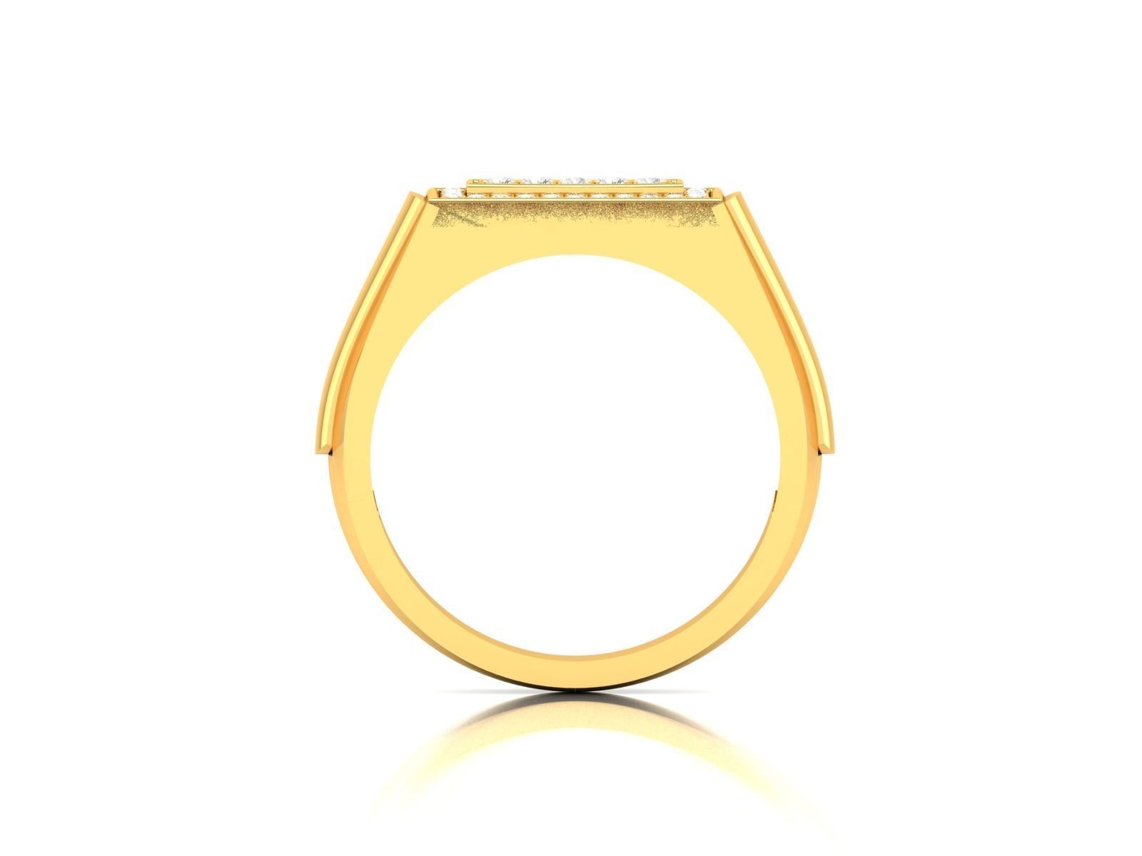 Gents Diamond Ring 3dm render details 3D print model_5
