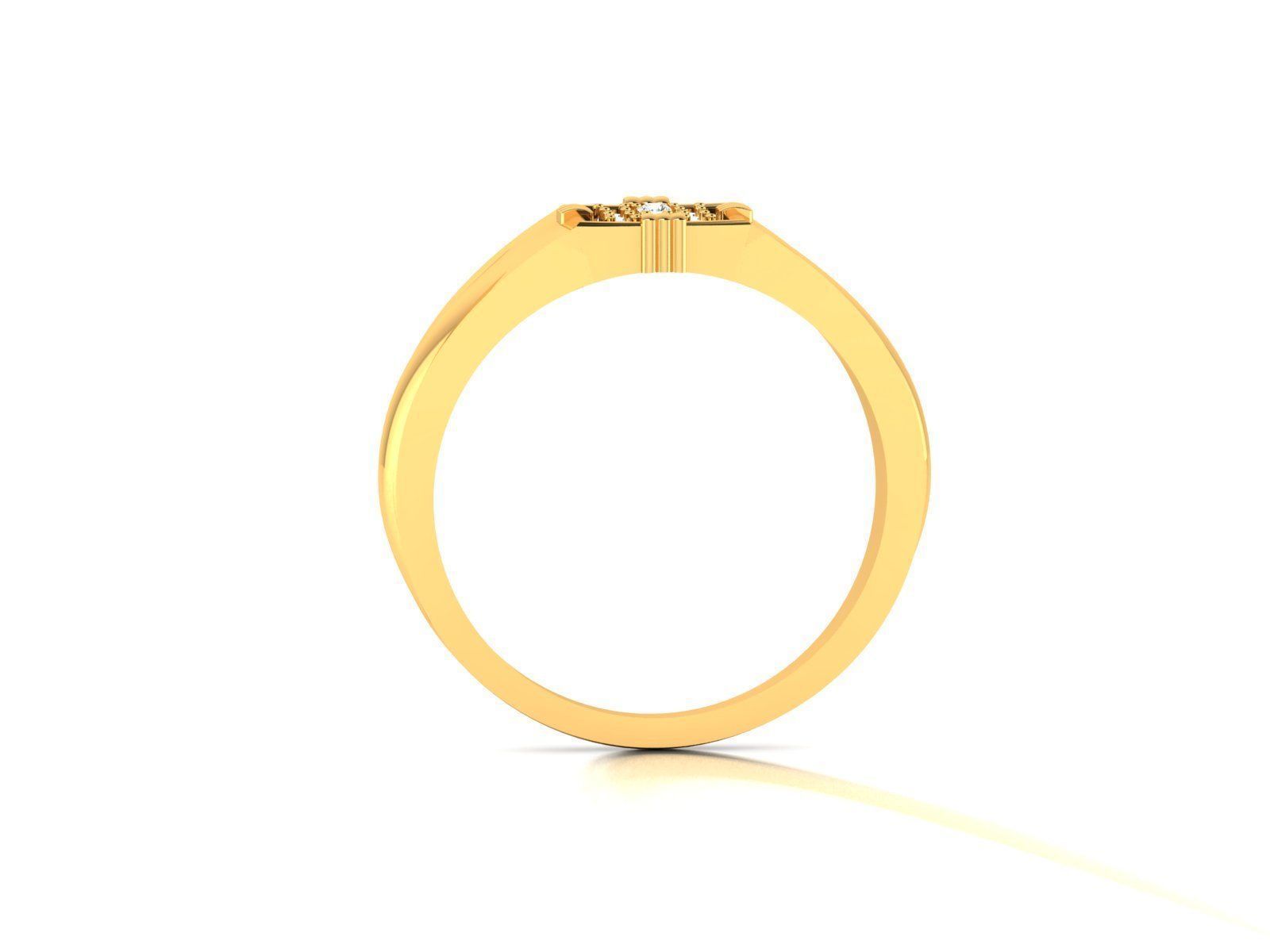 Gents Diamond Ring 3dm render details 3D print model_3