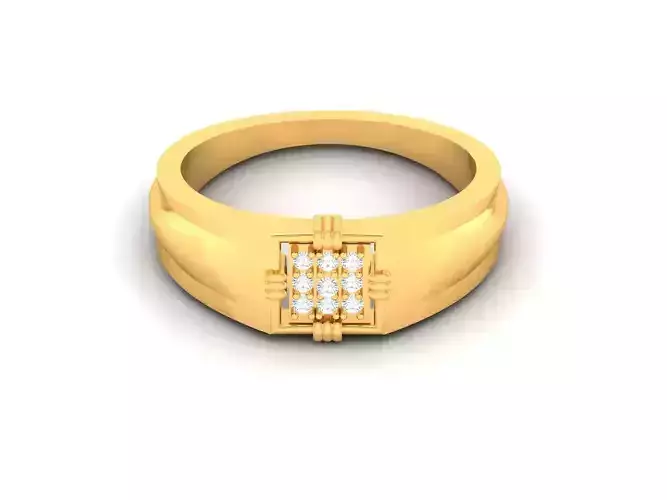 Gents Diamond Ring 3dm render details 3D print model