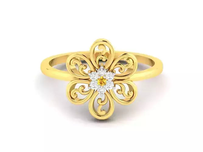 Women Diamond Ring 3dm render details