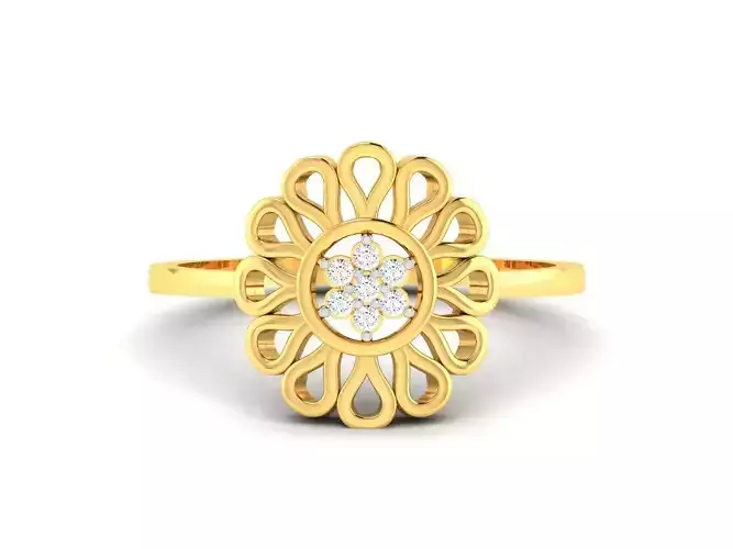 Women Diamond Ring 3dm render details