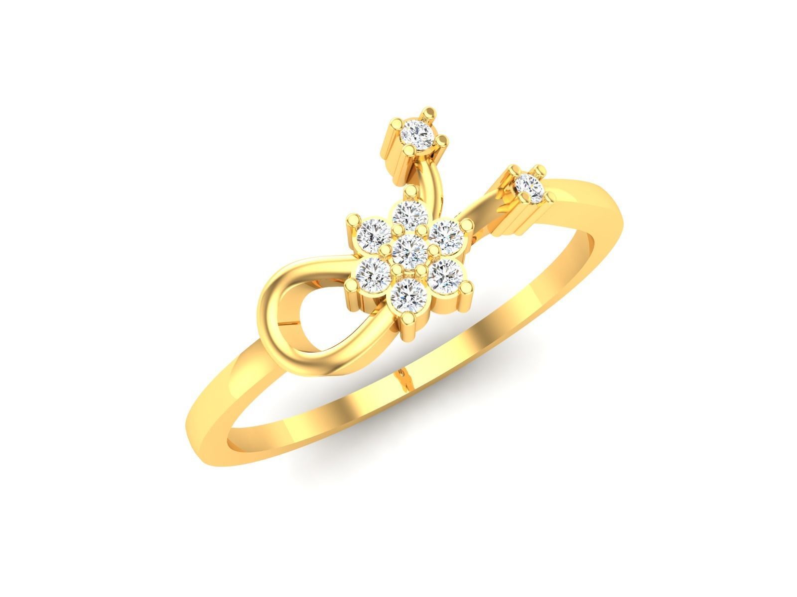 Women Diamond Ring 3dm render details 3D print model_2