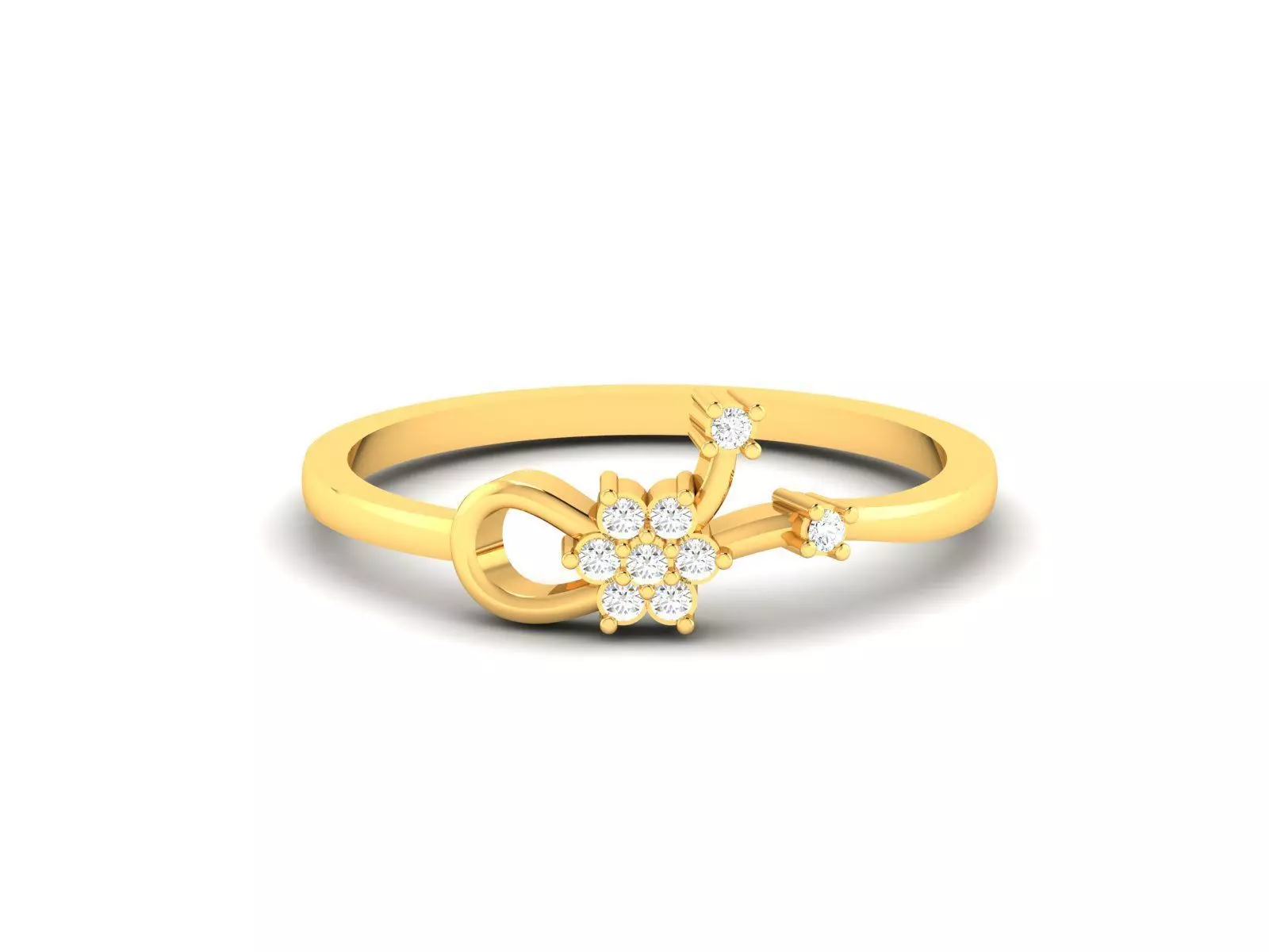 Women Diamond Ring 3dm render details 3D print model_0
