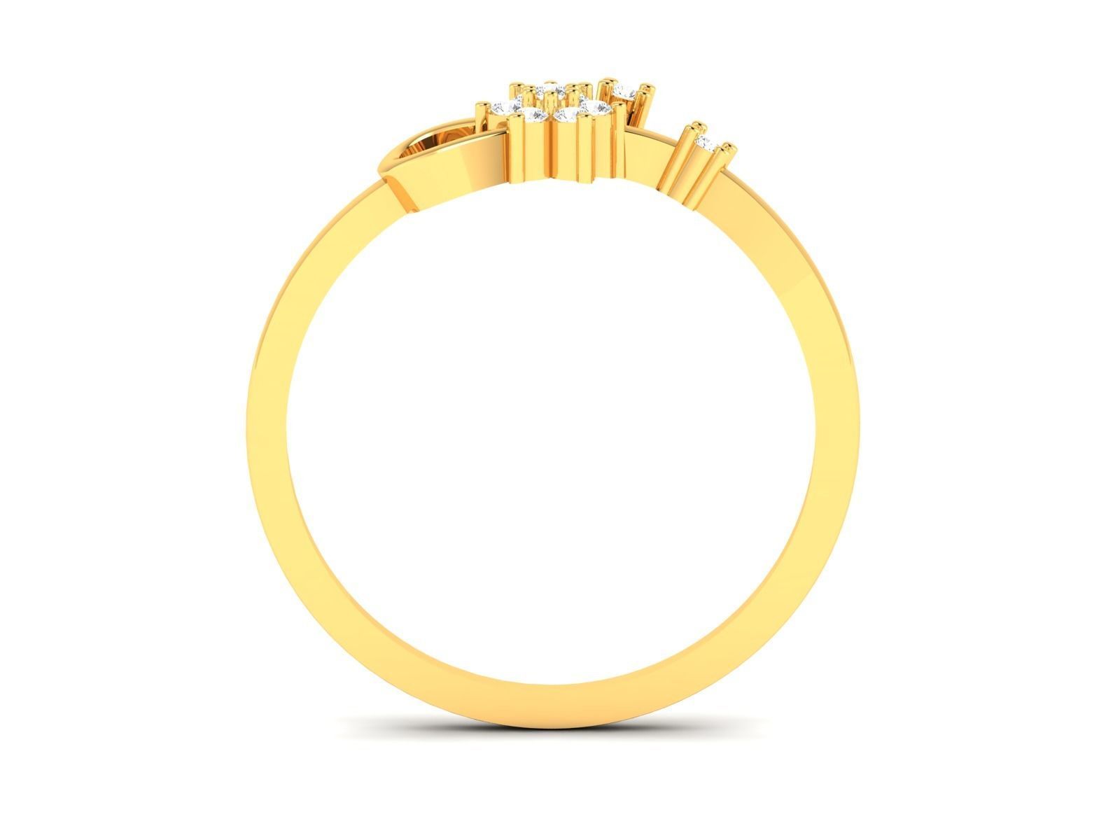 Women Diamond Ring 3dm render details 3D print model_5