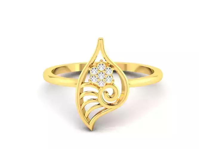 Women Diamond Ring 3dm render details