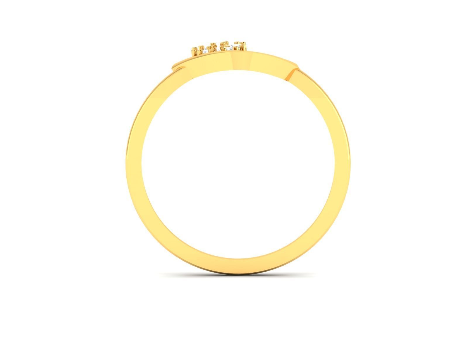 Women Diamond Ring 3dm render details 3D print model_4