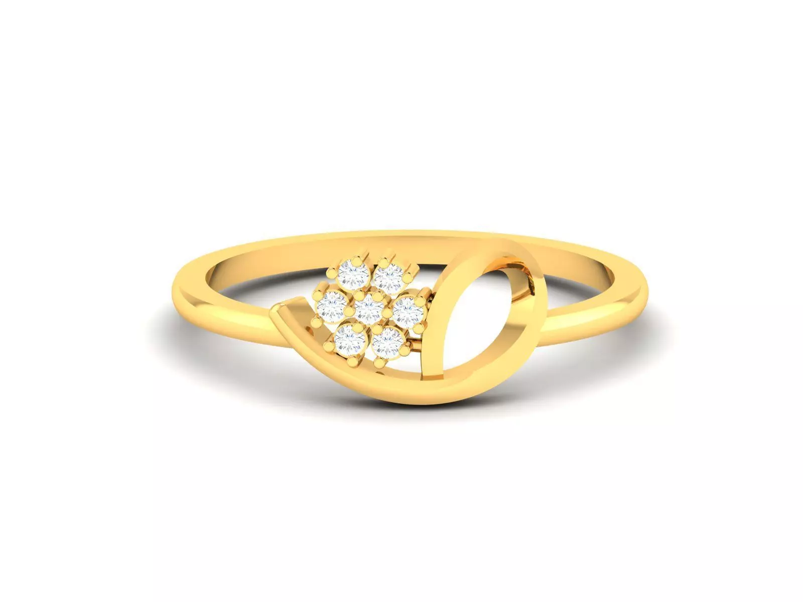 Women Diamond Ring 3dm render details 3D print model_0