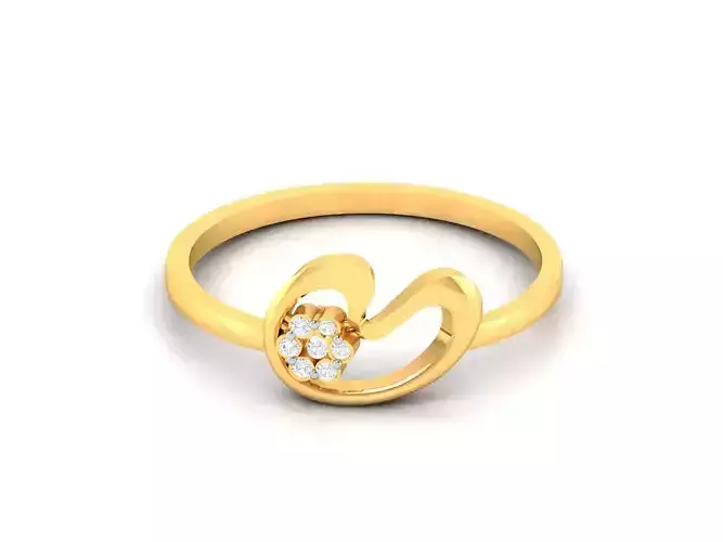 Women Diamond Ring 3dm render details