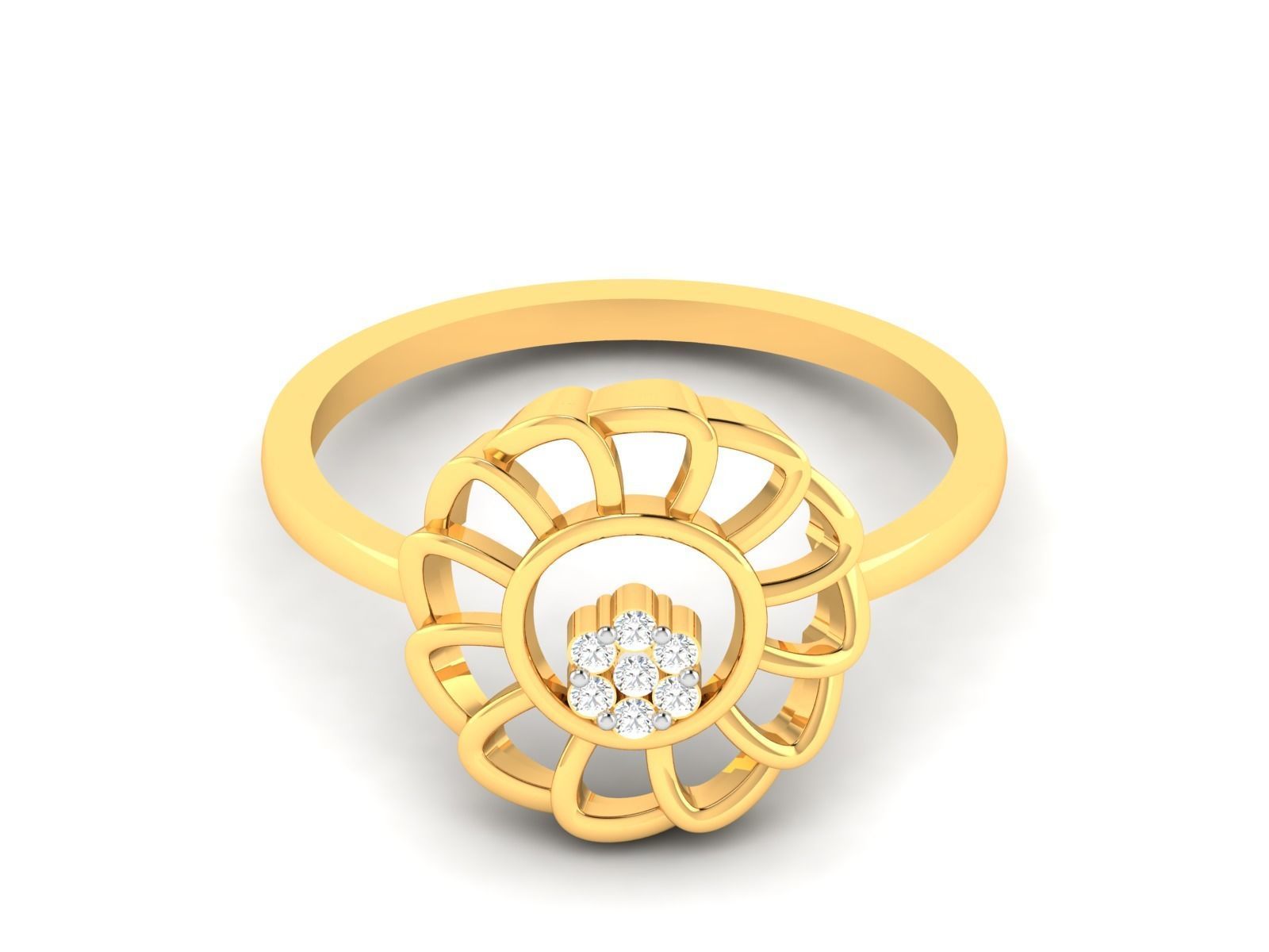 Women Diamond Ring 3dm render details 3D print model_8