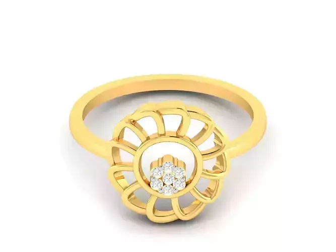 Women Diamond Ring 3dm render details